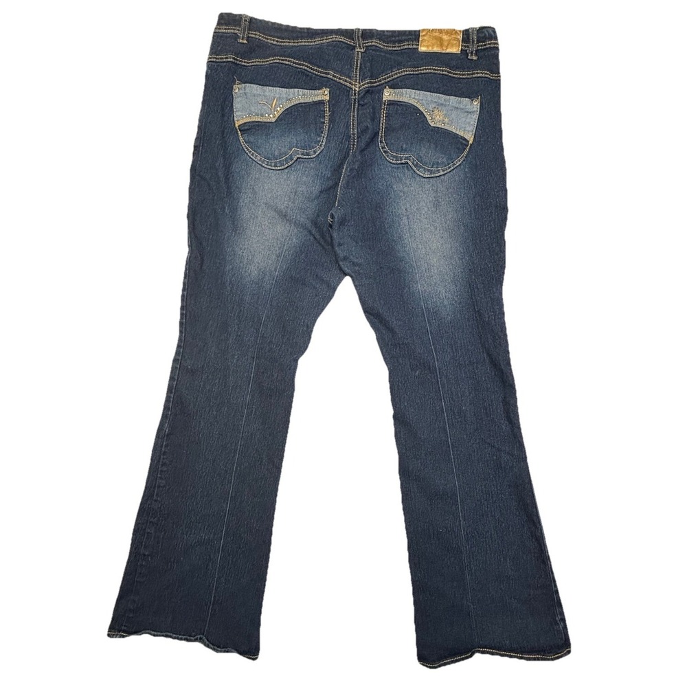 Apple Bottoms Bootcut Jeans Women's Size 18 Dark Wash Stretch Denim 38x30
